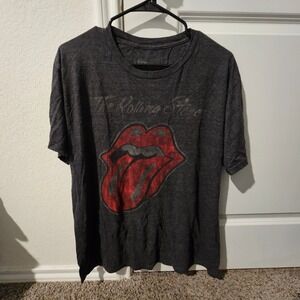 The Rolling Stones T-Shirt Tongue Logo Rock Band Graphic Tee Mens